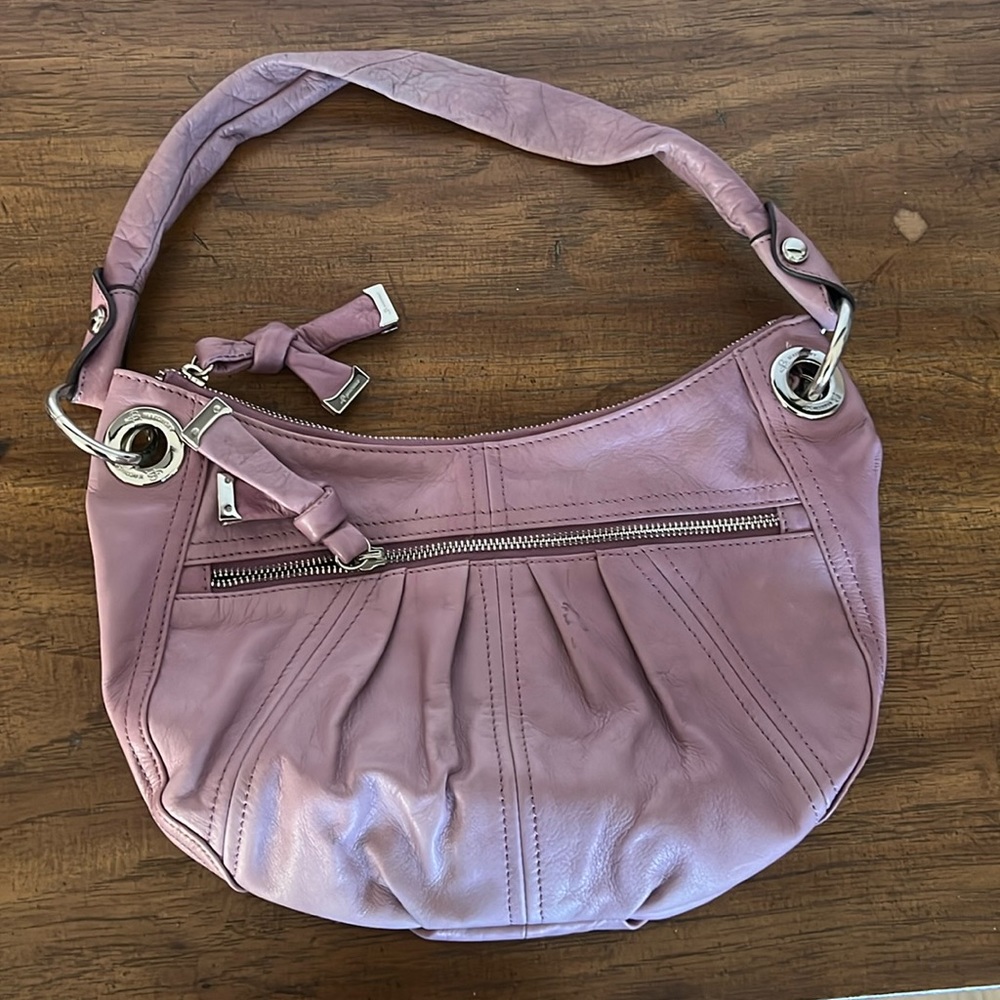 B Makowsky Lavender Leather Purse